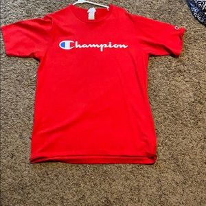 red champions shirt